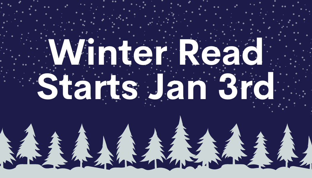 blue background, white text says winter read starts January 3rd 